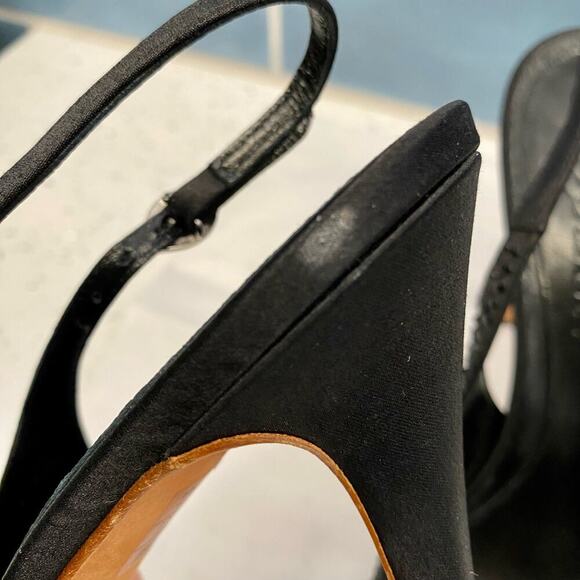 Alexander McQueen Crystal Embellished Slingback Sandals Heels Black 40 Showgirl - Picture 10 of 13